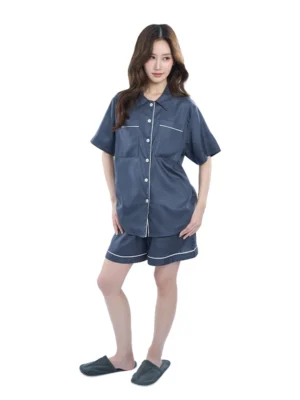 Tencel Short Set - 63- Charcoal, L