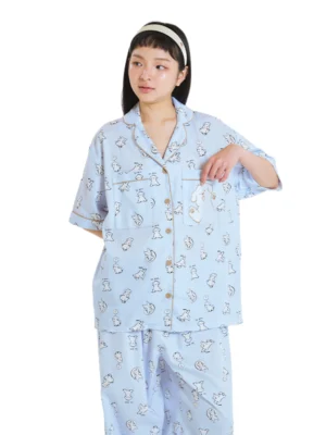 Moonge Blue Pants Set - 09-Moonge Blue, L